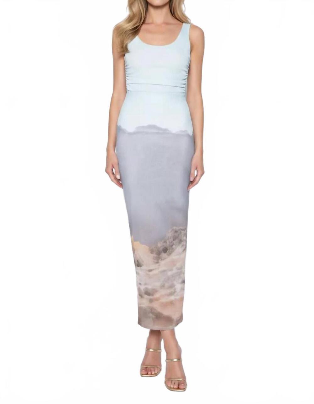 NEW FORE COLLECTION scenery resort maxi dress in multicolor
